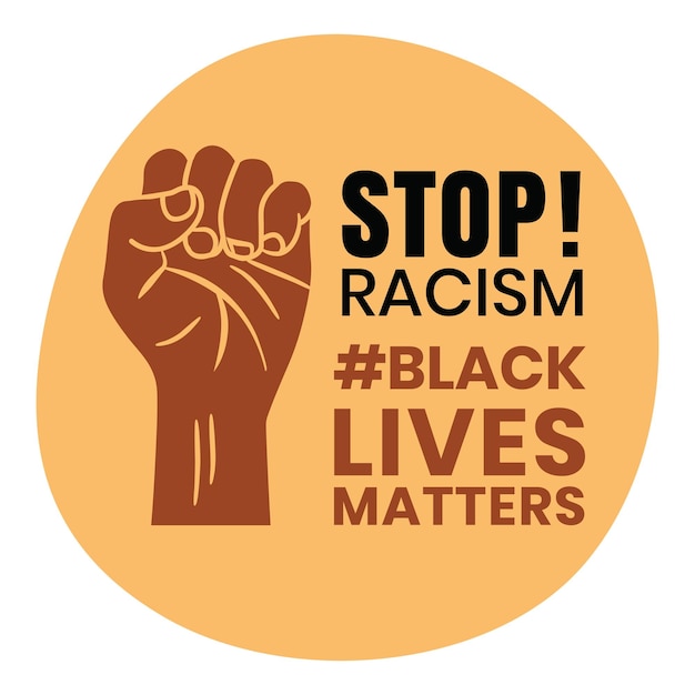 Vector hand drawn flat black lives matters instagram posts template