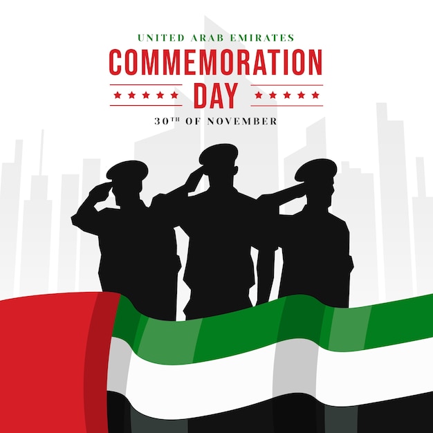 Vector hand drawn flat commemoration day illustration