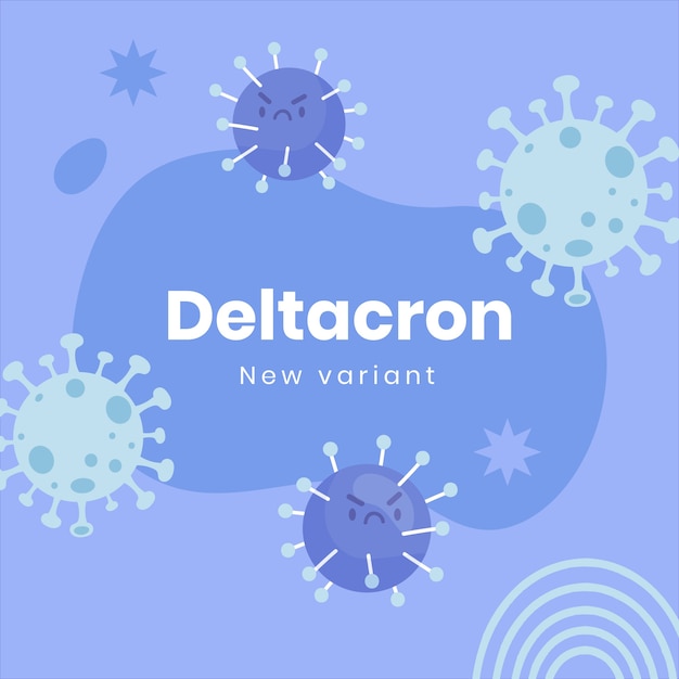 손으로 그린 플랫 Deltacron 그림