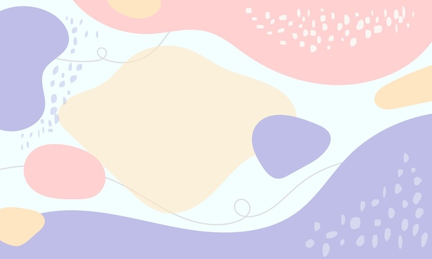 Hand drawn flat design abstract doodle background