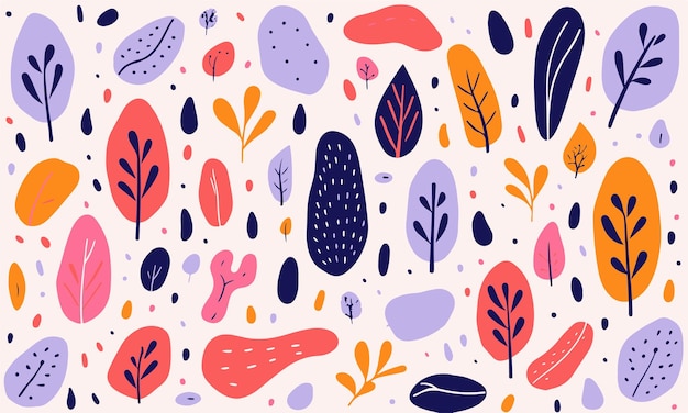 hand drawn flat design abstract doodle pattern