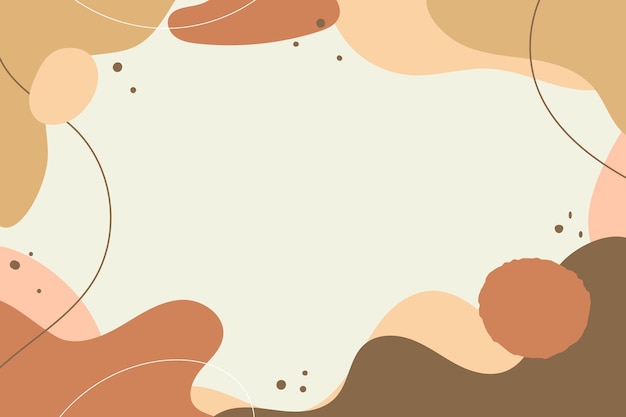 Hand drawn flat design abstract shapes background