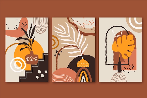 손으로 그린 평면 디자인 boho 벽 예술