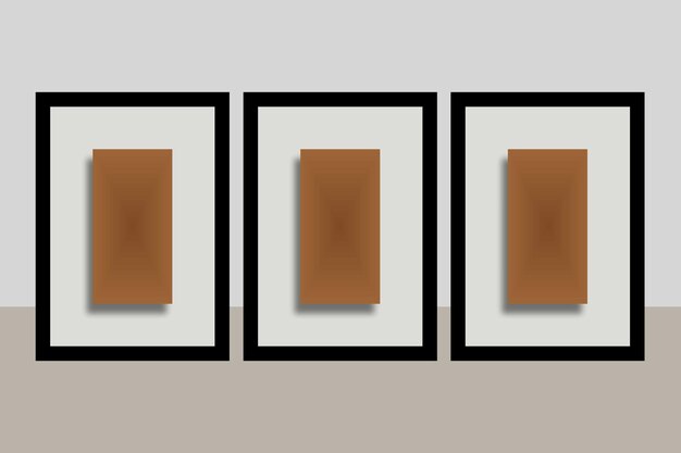 How to Arrange Three Photo Frames on a Wall