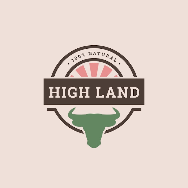 Vector hand drawn flat design farmers market logo