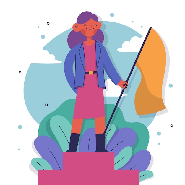 hand drawn flat design finance leaders concept