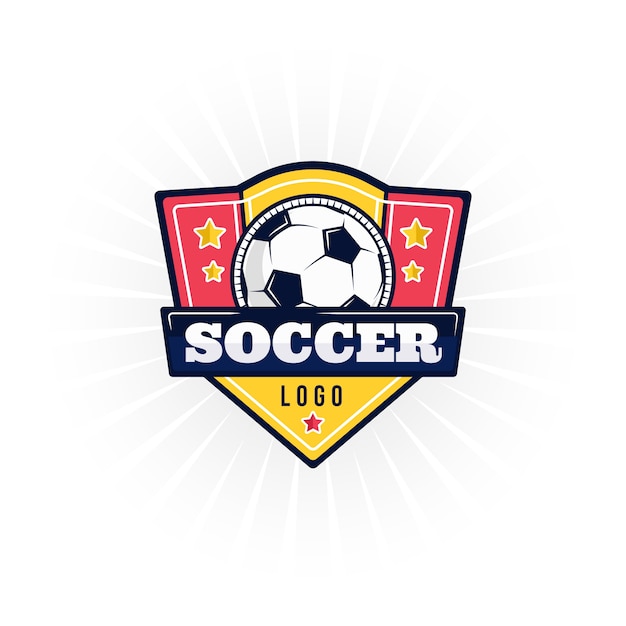 Hand drawn flat design football logo
