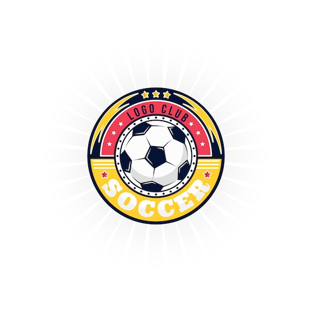 Hand drawn flat design football logo