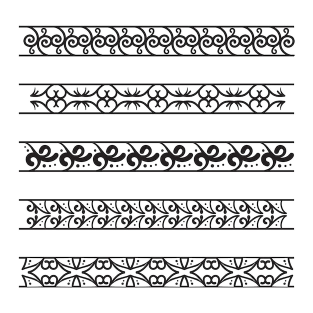 Hand drawn flat design greek border