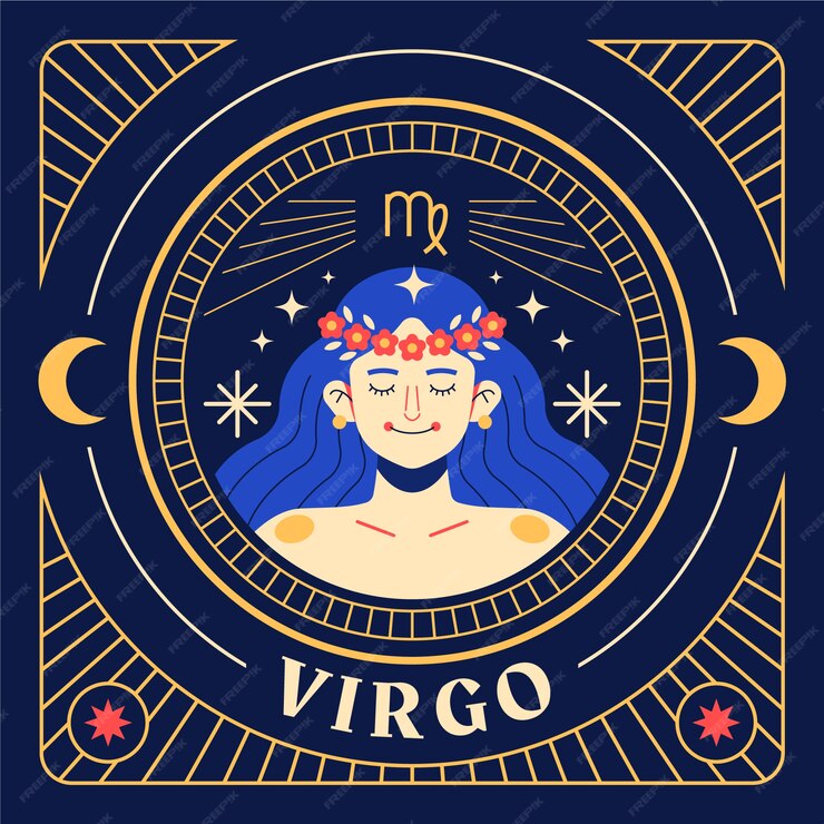 Premium Vector | Hand drawn flat design virgo logo