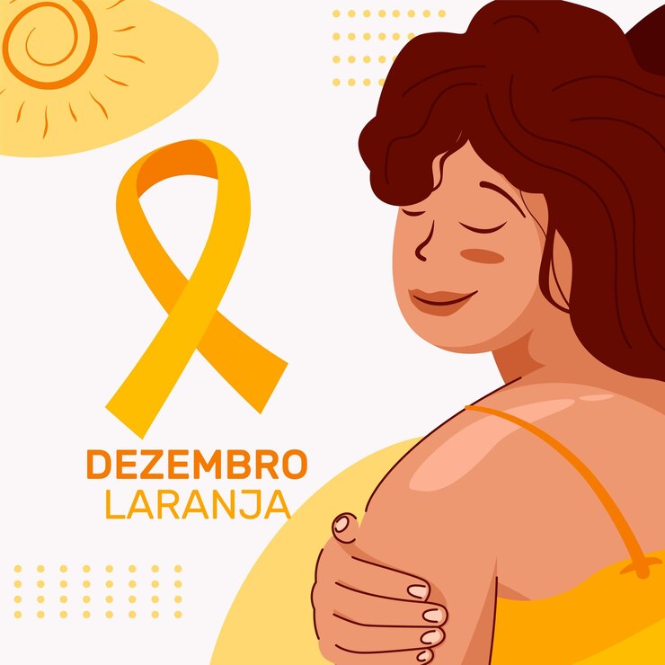 Hand drawn Flat dezembro laranja illustration