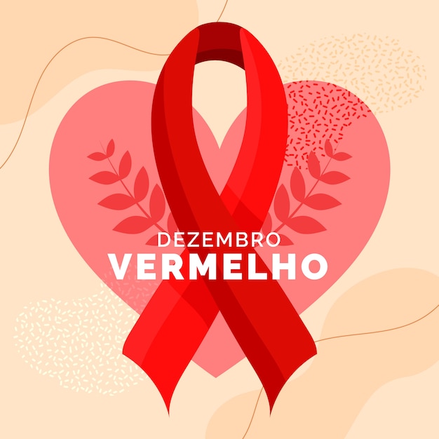 Hand drawn flat dezembro vermelho illustration