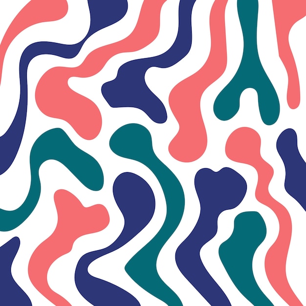 hand drawn flat groovy psychedelic pattern colorful leaky lines