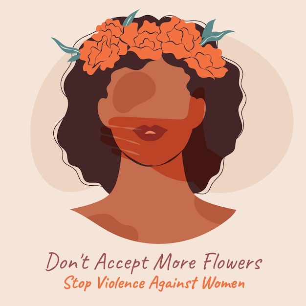 Hand drawn flat international day for the elimination of violence against women illustration