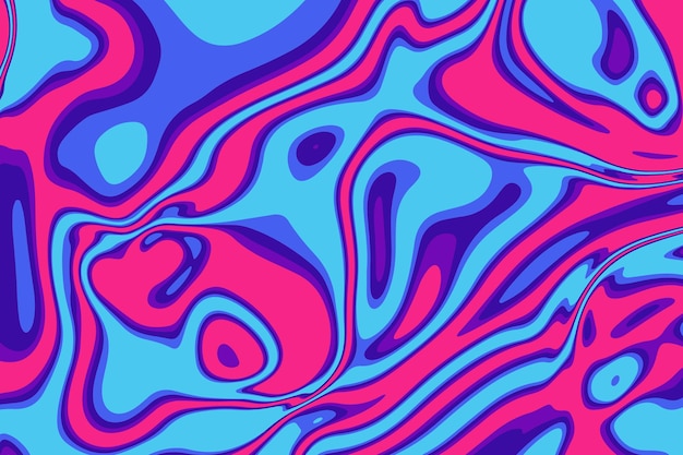 Vector hand drawn flat psychedelic groovy background