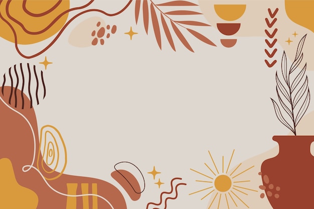 Hand drawn flat terracotta background