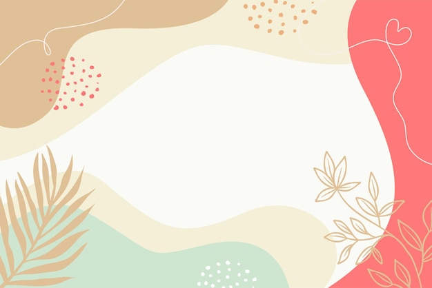 Hand drawn floral abstract background