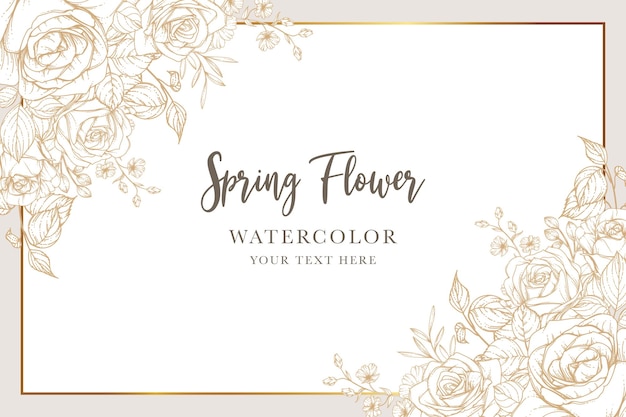 Hand drawn floral background design