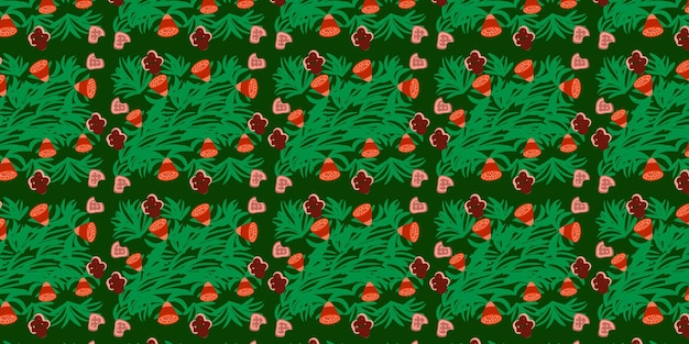 Vector hand drawn floral background pattern design