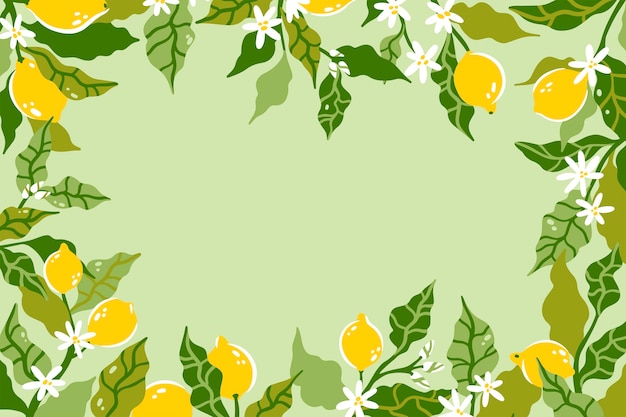 Vector hand drawn floral background