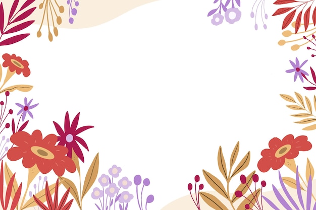 Hand drawn floral background