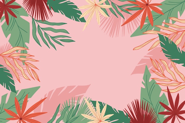 Vector hand drawn floral background