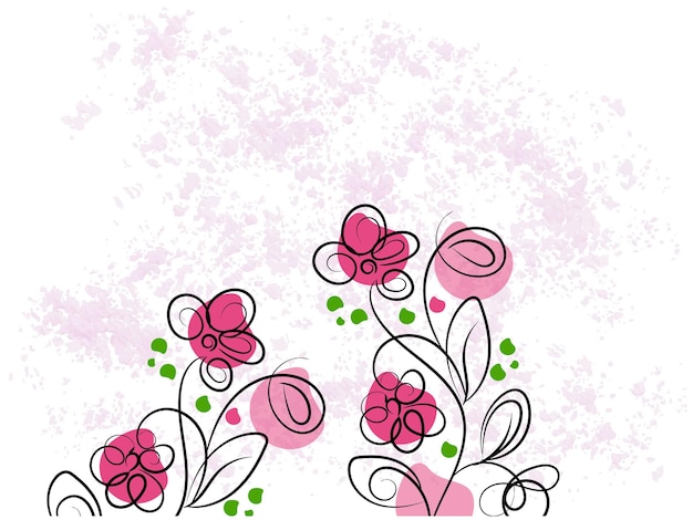 Hand drawn floral background