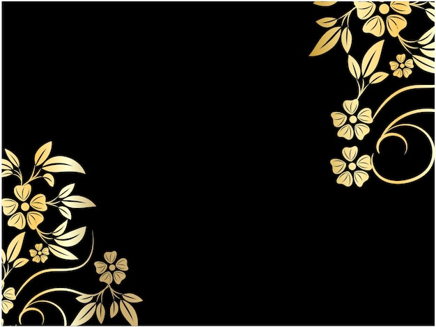 Vector hand drawn floral decorative elements