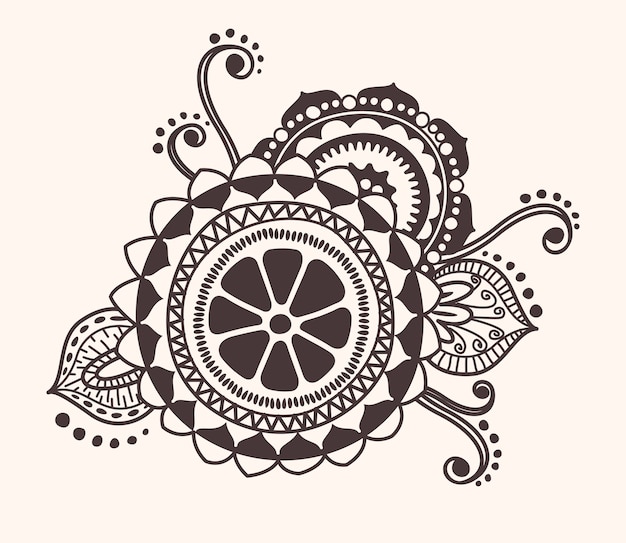 Vector hand drawn floral doodle