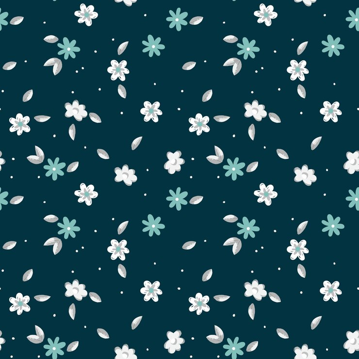 Hand drawn floral flower pattern