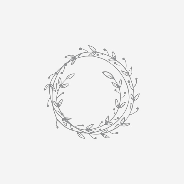 hand drawn floral frames with flowers branch and leaves vector illustration