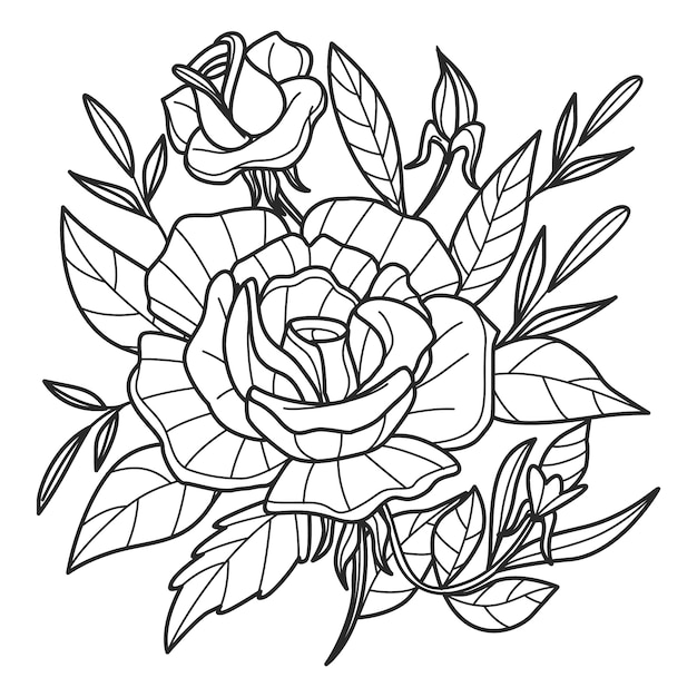 Vector hand drawn floral illustration