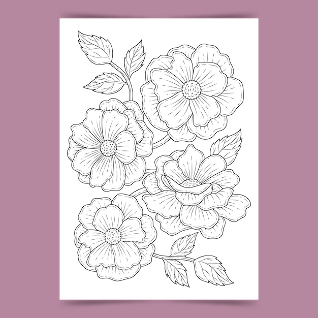 Vector hand drawn floral illustration