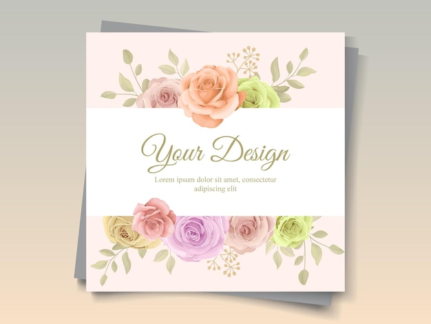 Vector hand drawn floral ornaments for greeting card