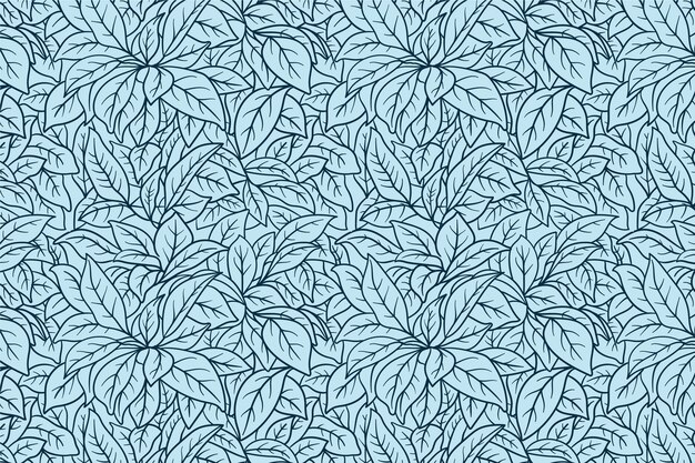 Hand drawn floral outline background