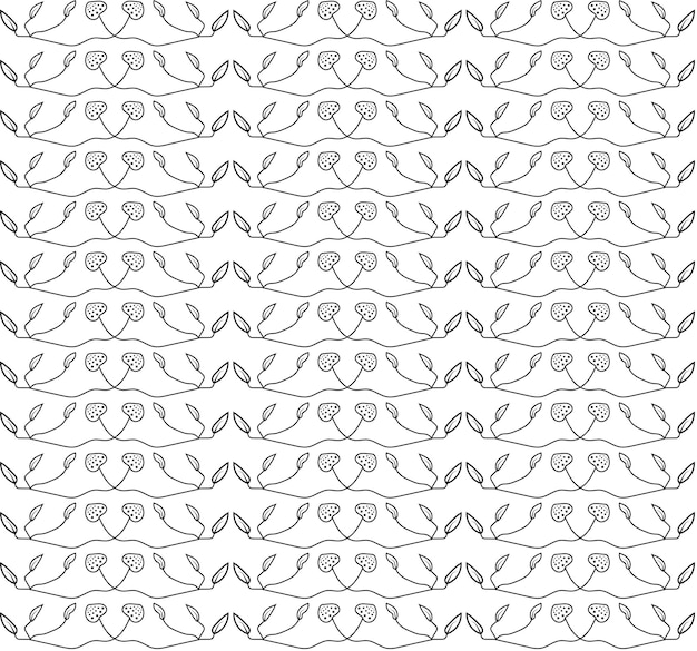 Vector hand drawn floral outline background