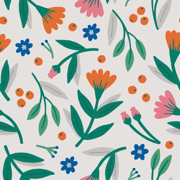 Hand drawn floral pattern