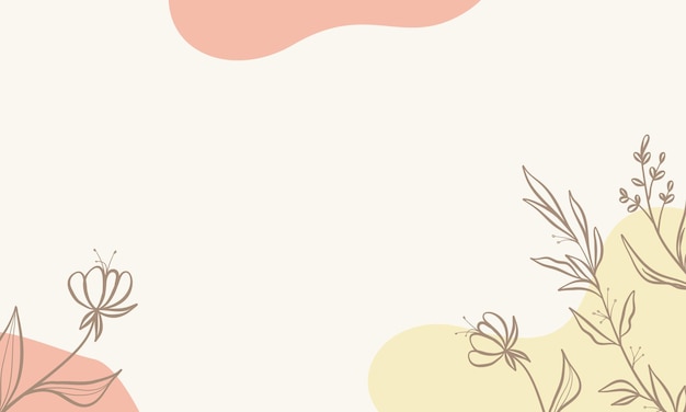 Vector hand drawn floral style background