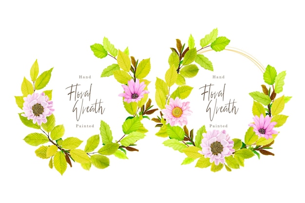 Hand drawn floral wreath illustration design