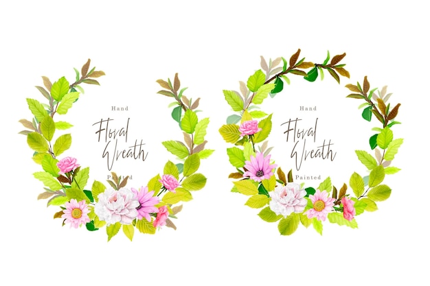 Hand drawn floral wreath illustration design