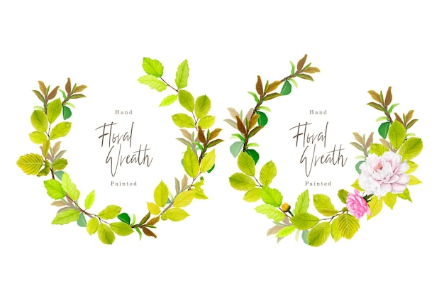 Hand drawn floral wreath illustration design