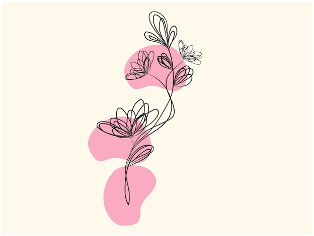 Vector hand drawn flower collection