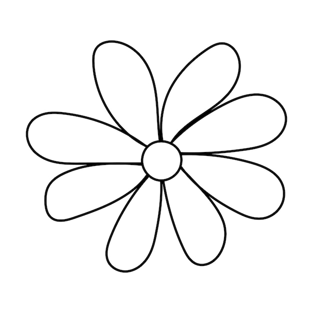 Нарисованная рукой иллюстрация цветка
