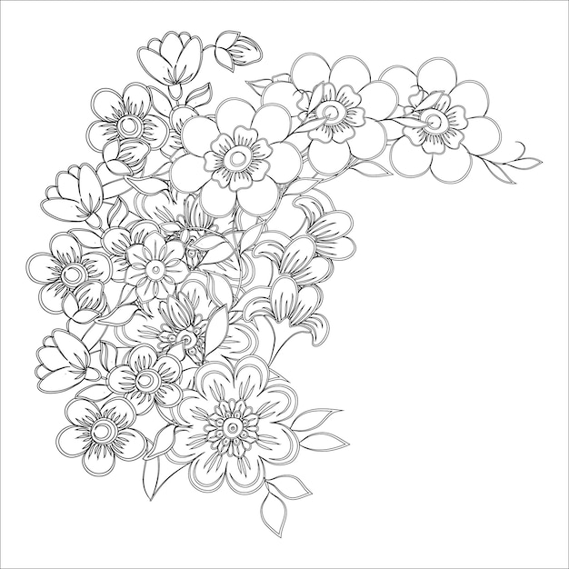 Hand drawn flower illustration