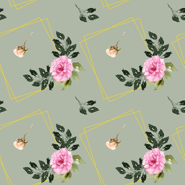 hand drawn flower of seamless pattern