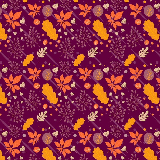 手描きの花と葉