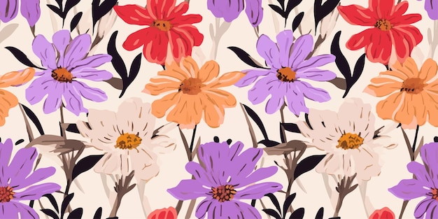 手描きの花花のパターン織物衣類包紙