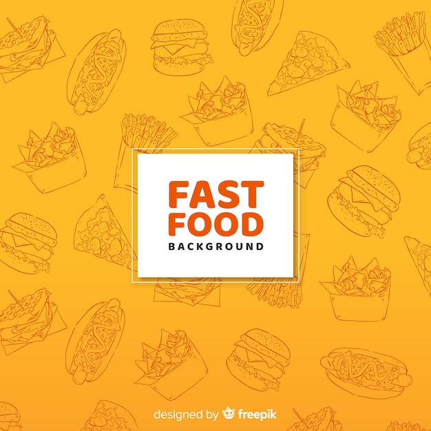 Hand drawn food background