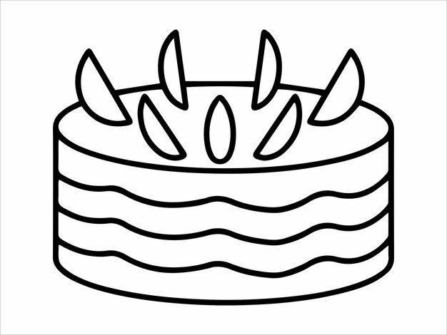 手描きの食品ケーキイラスト