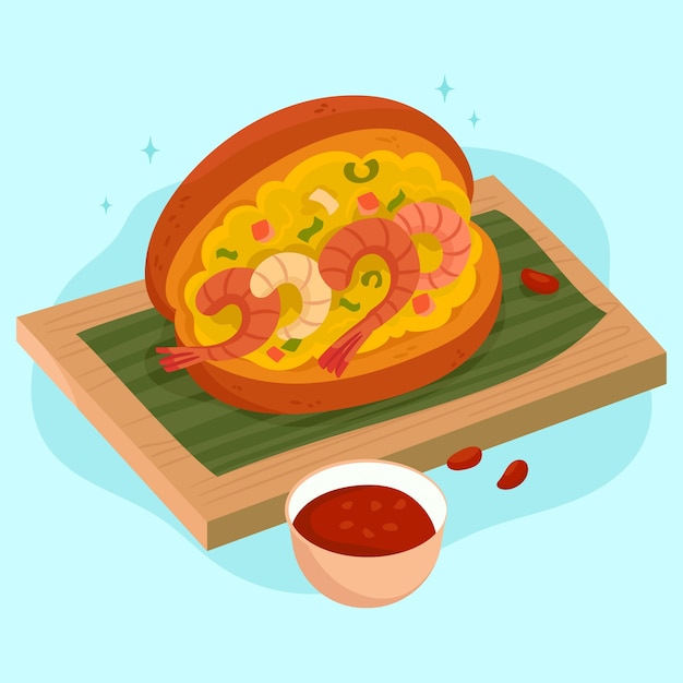 Hand drawn food illustration